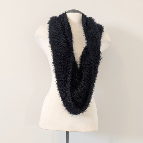 Soft Black Infinity Scarf - Picture 1 of 4